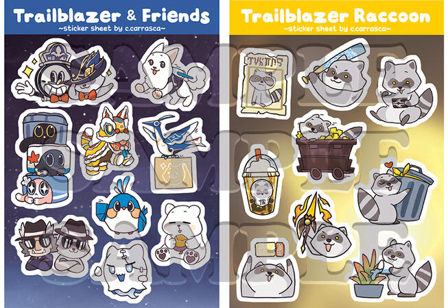 HSR Raccoon Sticker Sheets